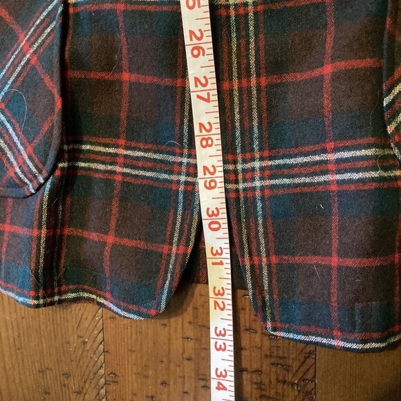 Pendleton Red Men’s  Casual Blazer Shirt 100% Wool Size medium Vintage - Picture 6 of 6